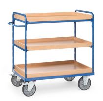 fetra shelved trolley with three boxes