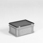 e-line plastic bin with lid 400x300 available in five different heights